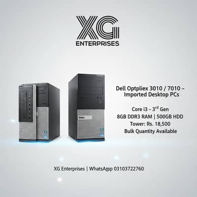 Dell Optiplex 3010/7010/9010 i3/i5/i7 Deskto & Tower