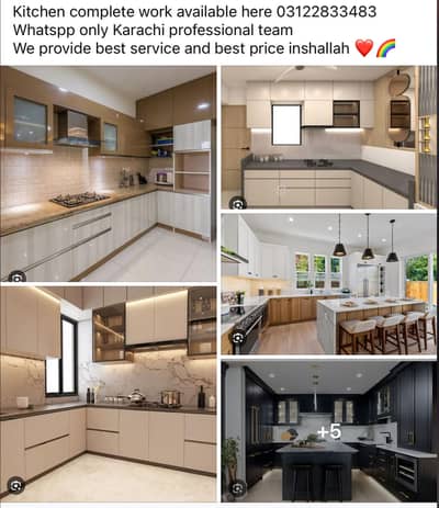 Modern kitchen complete work available in reasonable price