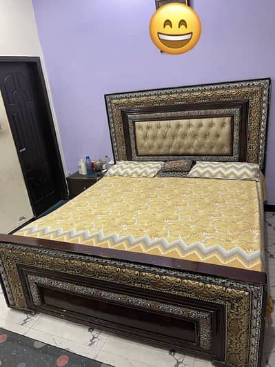 Bed with side tables