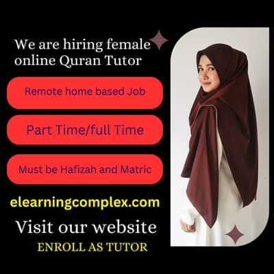 We are hiring female Online Quran Tutors