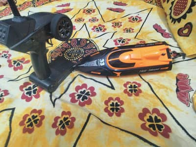 rc boat with remote boat. name hot blood