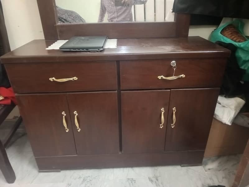 Double Bed,side tables, dressing 3