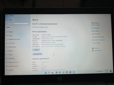 HP core i5 8 generation 8 gb ram 256 SSD