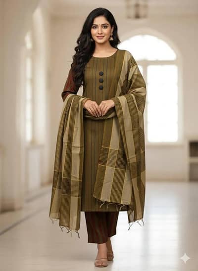 women's unstitched  printed suit