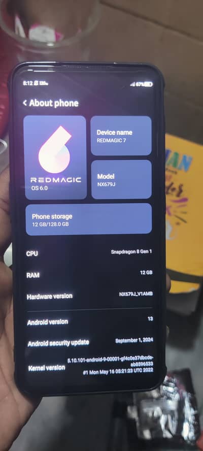 Redmagic 7 pta approved genuine mobile condition