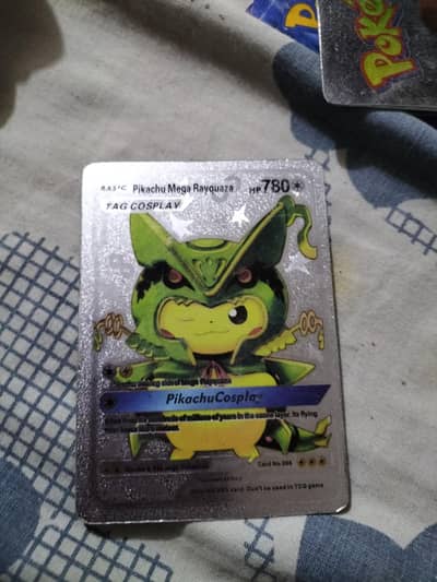 silver and golden Pokémon cards