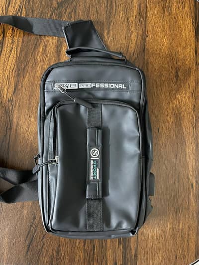 black leather shoulder bag