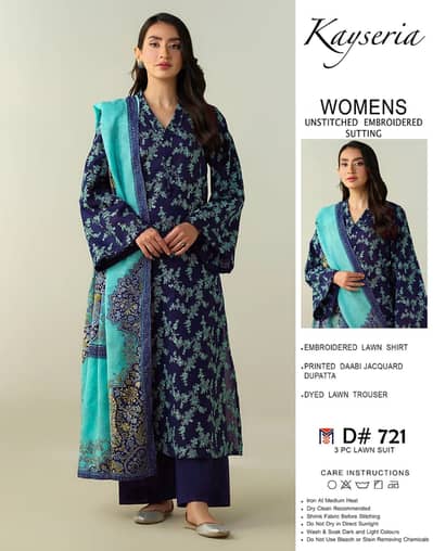 Kaysseria 3PC Embroidered Luxury Designer Lawn VOL-06 – Super Wholesa