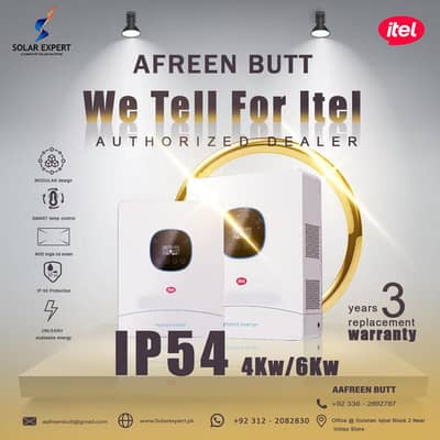 itel solar inverter 4 and 6 kw with 3 years replacement warranty