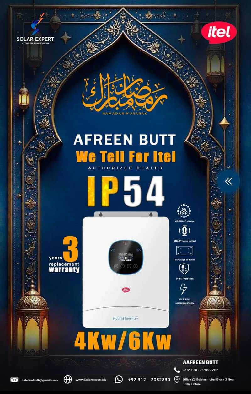itel solar inverter 4 and 6 kw with 3 years replacement warranty ...