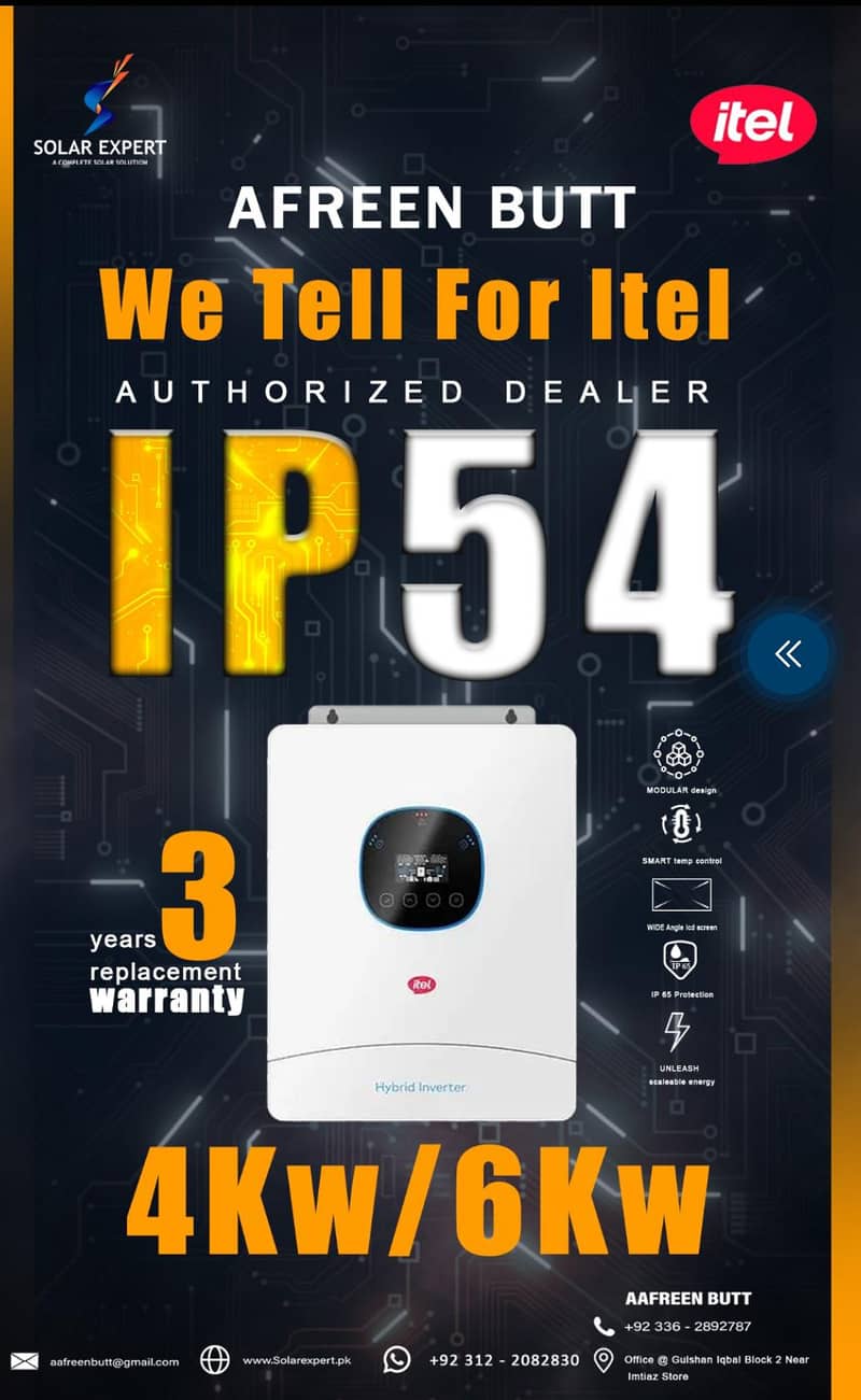 itel solar inverter 4 and 6 kw with 3 years replacement warranty ...