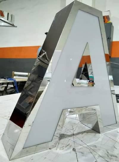 3D sign board Acrylic + Stainless steel