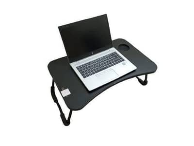 Wooden Laptop Stand with cup & tablet holder | Study Desk