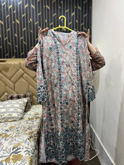 Branded Embroidered 2 piece suit