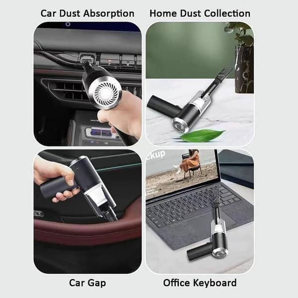 3-in-1 Wireless Handheld Vacuum Cleaner - Portable Rechargeable Car Vacuum & Powerful Air Blower - Mini Cordless Dust Buster for Home, Office & Keyboard