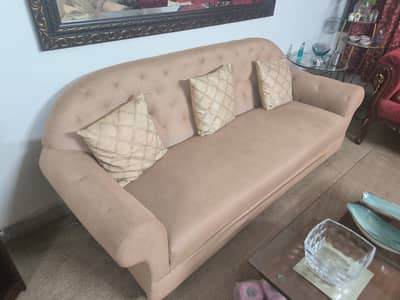 Beige 5-seat Sofa Set