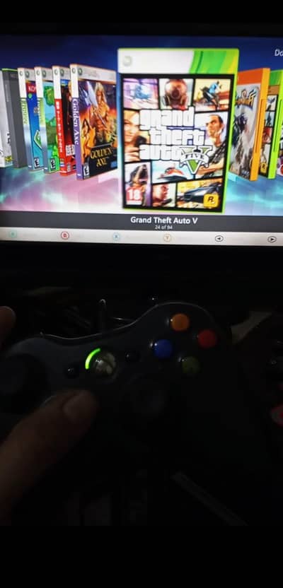 xbox 360 slim with one wired controller