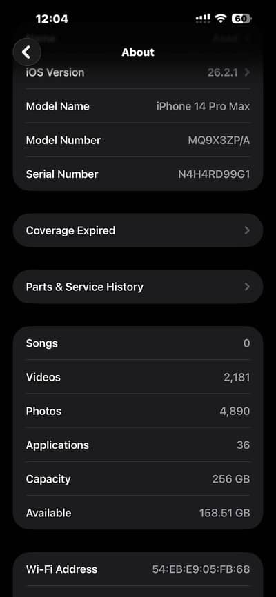 14 Pro Max 256Gb non pta