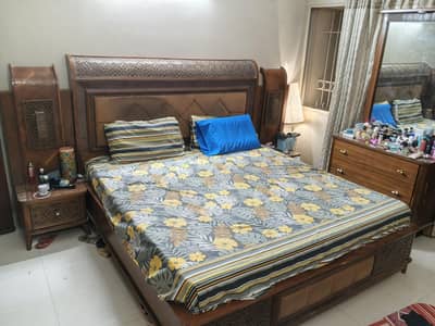 Premium Wooden Complete Bed Set