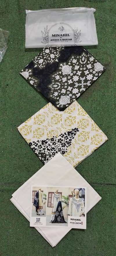 premium lawn fabric by Ayesha & Maryam