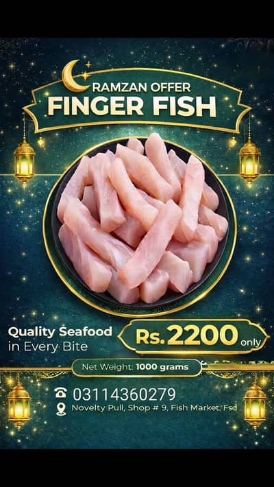 Fresh finger fish and all fresh fish available with out kanta