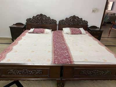 Wooden Bed Set