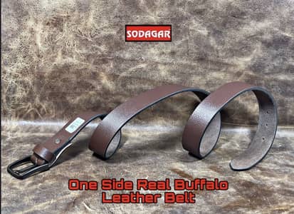 Real Soft Buffalo Leather One-Side Belt