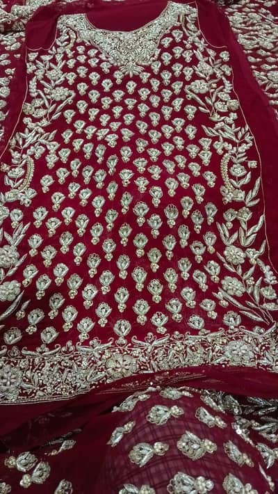 red lehanga bridal lehenga deep red color hand made