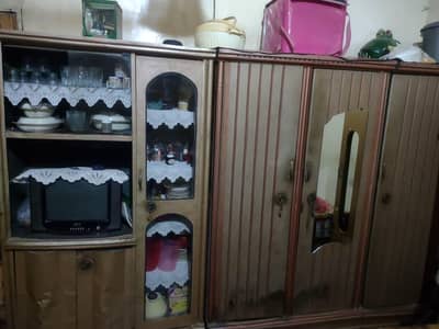 3 Door Iron Wardrobe And devitor