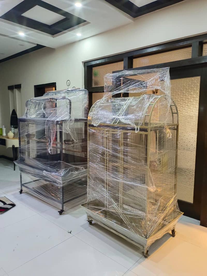 Grey | Parrot | Macaw & Cockatoo Bird Customized cages | Parrot cage ...