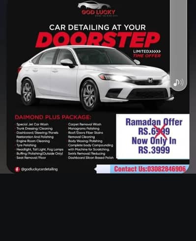 car ceremic coating with interior cleaning service available door step