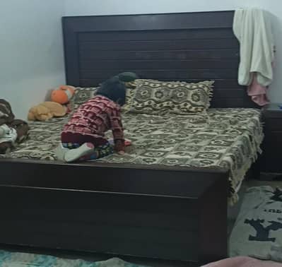 double bed with mattress