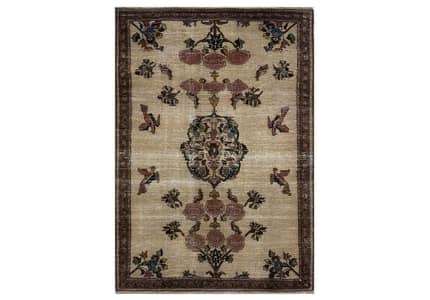 Antique Birds & Plants 1990s Vintage Shirazi Rug 3x5 ft, Handwoven