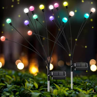Solar Garden Lights RGB,Waterproof Color Changing Swaying