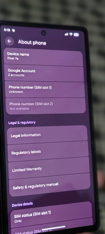 Google Pixel 7A PTA Approved