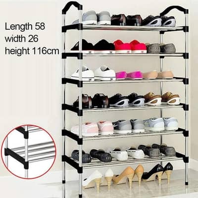 4-Layers Durable Stainless steel shoes rack .