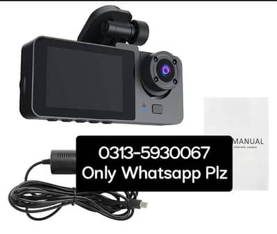3 channel WiFi car dash camera 1080p hd front and rear inside dashcam