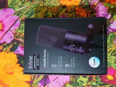 Fifine K669B USB Plug&Play Condenser Microphone for Gaming & Podcast
