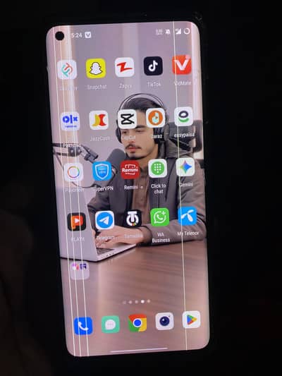 Oneplus 8 for sale with charger 65 watt 12/256gb online lines in panel