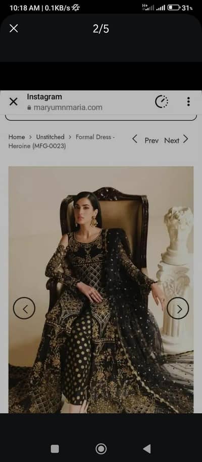 black and golden colored large size maxi of Maryam N Maria