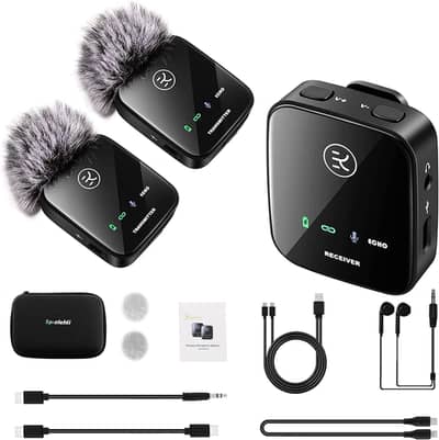 King Lucky M18 Dual Wireless Lavalier Microphones  Kit