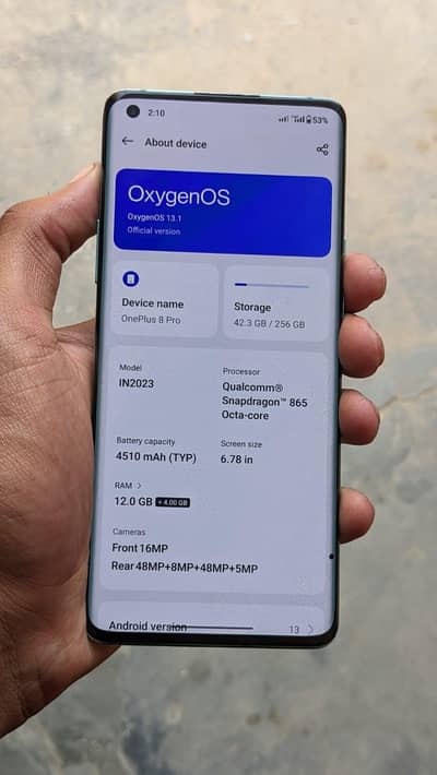 one plus 8 pro  5g |12/256|dual sims| no open no repair|