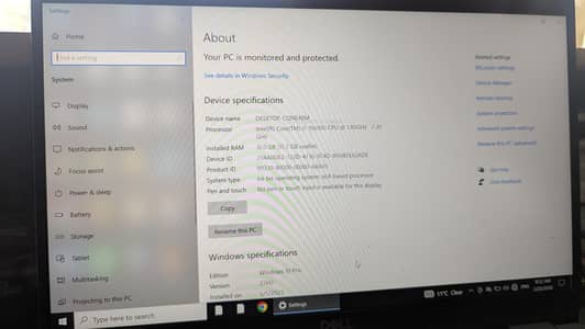 i7.10genaration 16gb Ram 256 GB storage