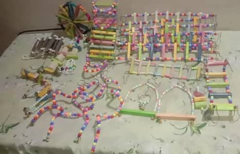 birds toys & play stand available