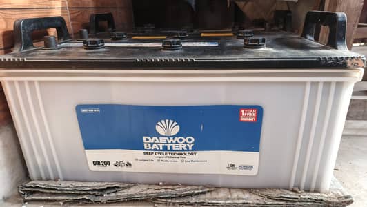 2 pcs Daewoo batteries 12v DIB 200 used but working condition