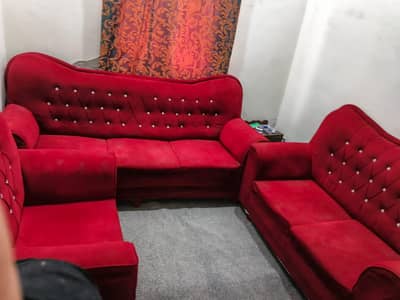 Sofa Set 6 seatter  red color
