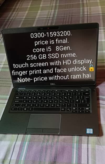 Dell Latitude 5300) core i5 8 gen(without ram)256  SSD nvme