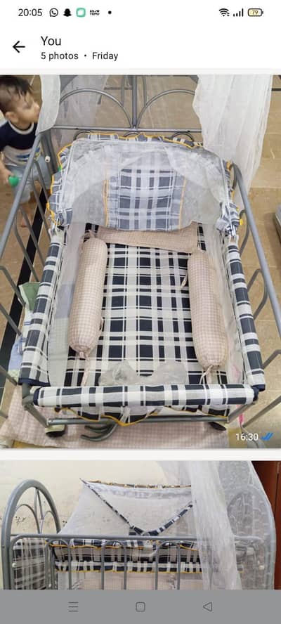 baby cot with swing excellent condition