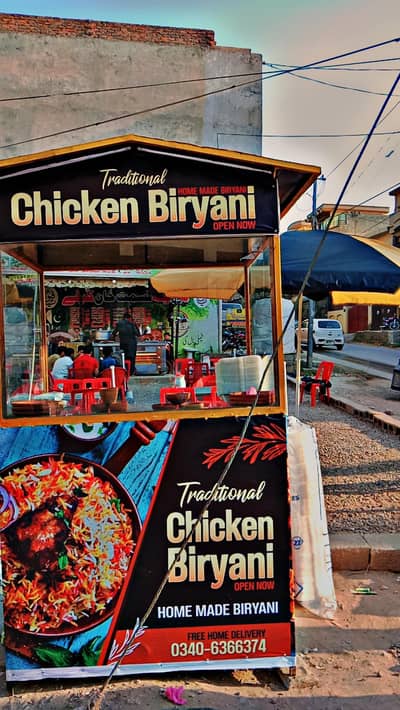 Biryani Counter With Umbrella