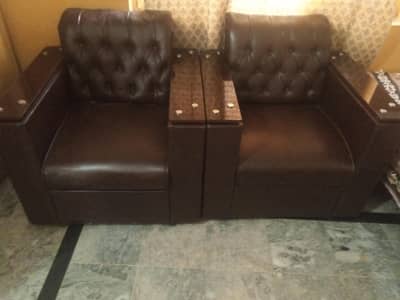 lather cushion sofa set